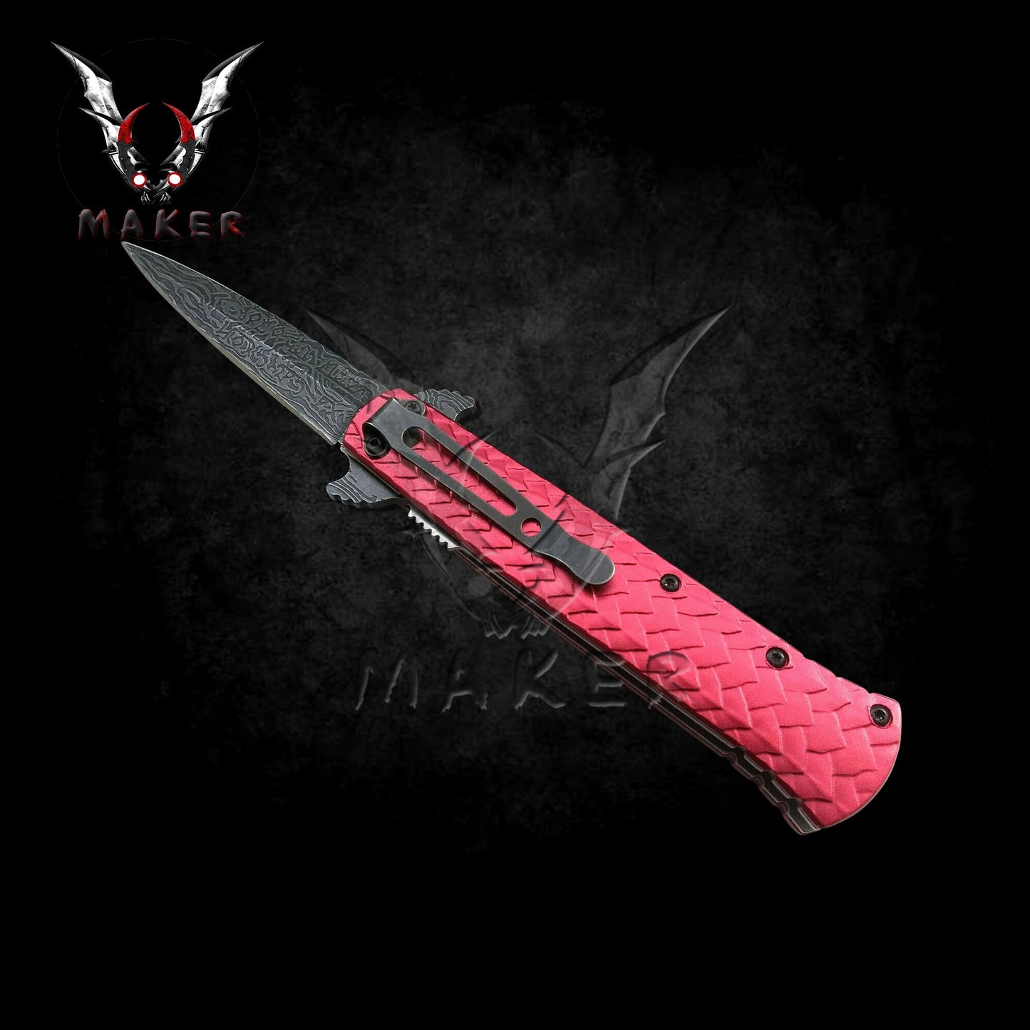 Embossed Sculpture Dragon Knife 8.5" Best Folding Knife for Hunting,Camping Gift for Father, Husband, Boyfriend - VuMaker-318
