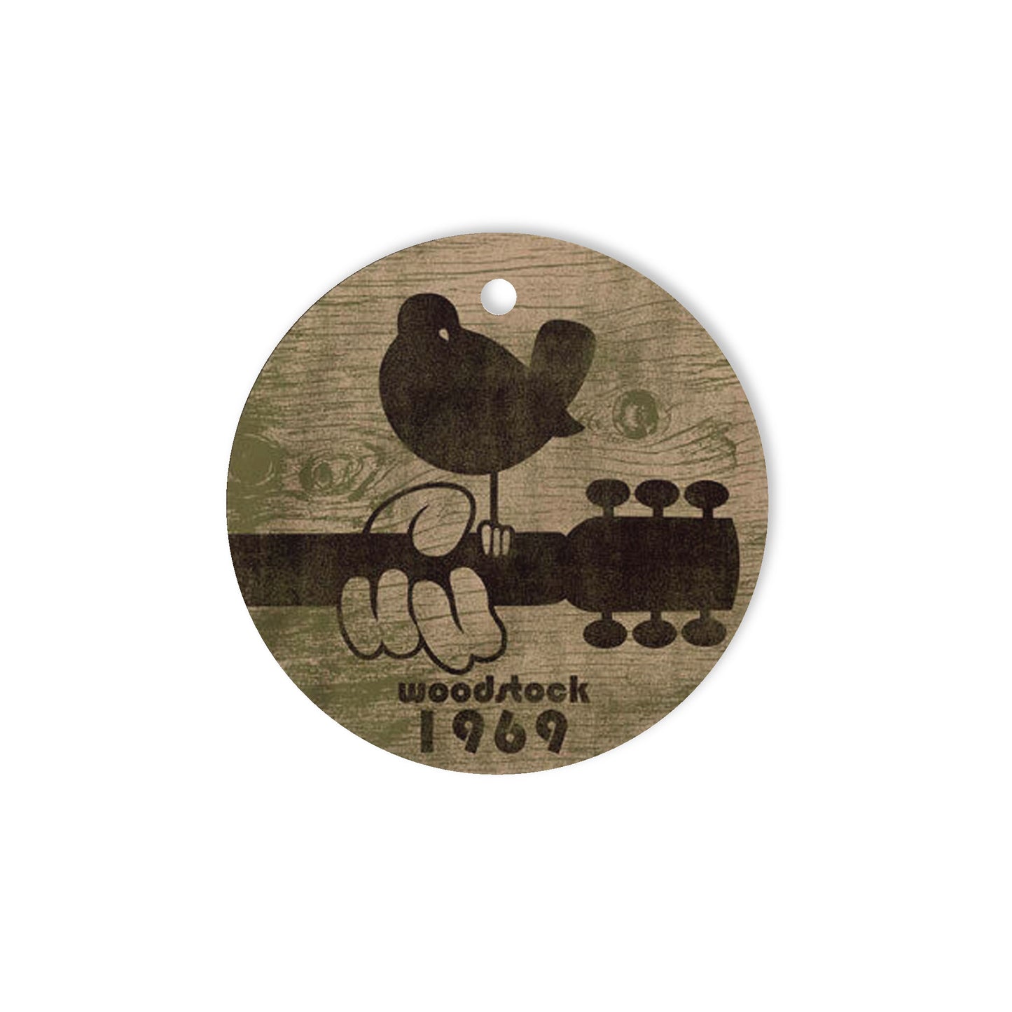 WoodStock 1969 - Circle Ceramic Ornament