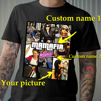 Personalized Mom Shirt, Custom GTA-Style Tee, Custom Photo,Custom Bootleg shirt