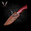 VuMaker-53 Damascus Hunting Knife Custom Handmade 10" Damascus Steel Blade