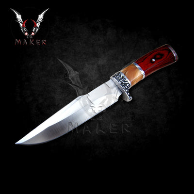 VuMaker-105 Hunting Knife 10.5" Folding Pocket Steel fixed Blade Knife, Knife for Boyfriend, Knife for Husband, Boyfriend Gift, Husband Gift