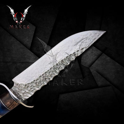 Dragon Scales Hunting Knife 11.2" Japanese Damascus Blade Knife Boyfriend Gift, Husband Gift, Christmas gift VuMaker-120