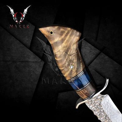 Dragon Scales Hunting Knife 11.2" Japanese Damascus Blade Knife Boyfriend Gift, Husband Gift, Christmas gift VuMaker-120