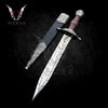 Dark Assassin Medieval Trinity Trident Sword 10.5" Knife, gift for Father, boyfriend, halloween, christmas - VuMaker-340