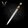 Fantasy Sword 16" Mongolian Style Hunting Steel Blade Medieval Master Sword Knife Fathers day gift boyfriend - VuMaker-351