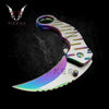 Rainbow claw karambit Knife 8" Rainbow Best Folding Vintage Knife for Hunting,Campin Gift for Father, Husband, Boyfriend - VuMaker-568