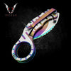 Rainbow claw karambit Knife 8" Rainbow Best Folding Vintage Knife for Hunting,Campin Gift for Father, Husband, Boyfriend - VuMaker-568