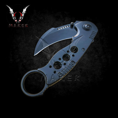 Karambit Claw Knife 7.75" Spring Assisted Folding Knife for Hunting, Camping Gift for Father, Husband, Boyfriend, Christmas VuMaker-695