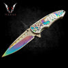 Bear Rainbow Knife Fantasy Hunting Folding Steel Blade Knife gift for mens,Father, boyfriend, christmas halloween gift- VuMaker-736