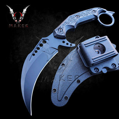 Karambit Claw Knife 9.5" Full Tang Fixed Blade Knife for Hunting, Camping Gift for Father, Husband, Boyfriend, Christmas VuMaker-748