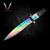 Black Pearl Handle Stiletto Knife  9"  Spring Assisted Folding Knife for Hunting, Gift for Father, Boyfriend - VuMaker-878