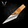 Kiridashi Knife 7" Fixed Blade Wood Handle for Hunting Camping, Survival Gift for Him, Father, Husband, Boyfriend, Christmas . VuMaker-948