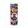 Pug Floral Cute Tumbler Personalized- Dog Floral Tumbler Christmas Gift